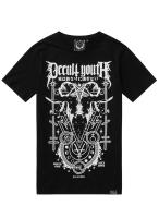 T-shirt noir unisexe, motifs blancs occultes, Occult Youth Killstar, gothique street
