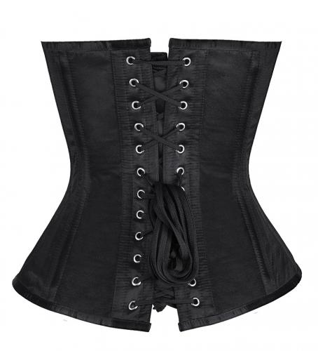 Black steel bones elegant aristocrat Steampunk corset 143 2