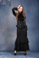 NEW WITCH KW061BK Multi-wear Packet hip long ruffle skirt gothic vampire victorian romantic
