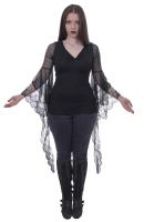 NEW WITCH TW099 Black top long transparent lace sleeves gothic sexy victorian