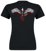 NEW WITCH CROW GIRL T Tshirt cavalera corbeau rose rouge squelette crne Vixxsin