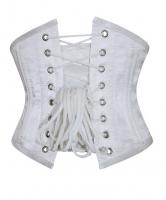 NEW WITCH Serre taille corset satin blanc pointu authentique mtal lgant gothique