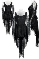 NEW WITCH DW053BK Bare shoulders and sleeves black lace dress elegant gothic romantique