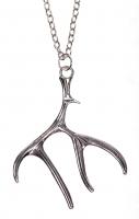 Silvery necklace with a sta...