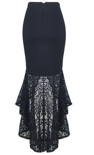 Black Mermaid goth skirt with lace 1