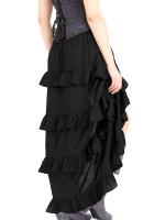 NEW WITCH Elegant black skirt, gothic burlesque steampunk, adjustable front