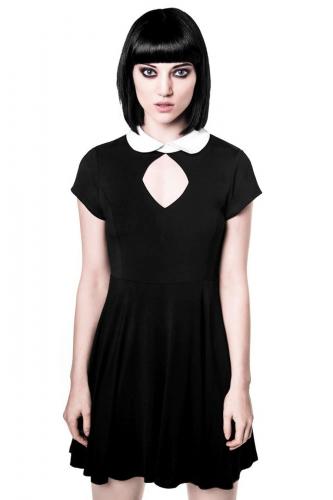 NEW WITCH BAD HABITS DRESS Bad Habits Dress with neckline, backless and white collar, KILLSTAR, nugoth