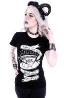 NEW WITCH SATAN NOT NOW Black t-shirt with white print Satan not now, witch cup, witchy nugoth restyle