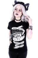 NEW WITCH SATAN NOT NOW Black t-shirt with white print Satan not now, witch cup, witchy nugoth restyle