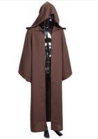 NEW WITCH Cape Jedi marron avec large capuche, costume cosplay halloween