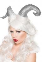 NEW WITCH Silver Goat Horns, Satan faun mythical creature