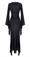 NEW WITCH DW332 Black Long Slit Dress, tattered Effect, witchy nugoth, Darkinlove