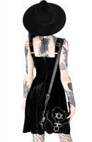 NEW WITCH TRIPLE GODDESS DRESS Robe velours noir Goddess, lunes et soleil argents, gothique nugoth, Restyle