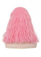 NEW WITCH Mid-length curly pastel pink Front Lace Wig 30cm, fashion cosplay