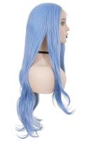 NEW WITCH Long wavy blue hair Front Lace Wig 70cm, fashion cosplay