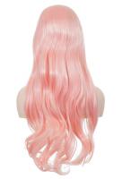 NEW WITCH Perruque Front Lace longue rose ondule 65cm, cosplay fashion