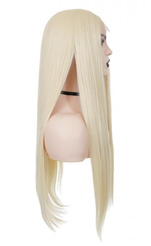 Long Straight Platinum blond Front Lace Wig 60cm, Fashion Cosplay 1
