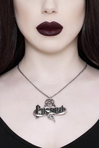 Silver snake and pentacle Cursed necklace, KILLSTAR, gothic streetlife 1