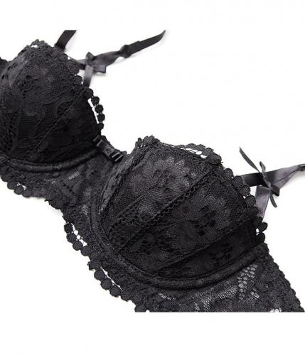 3pcs black lace lingerie set, bra, garter belt and panty sexy underwear 1