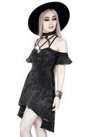 NEW WITCH pentagram chocker tunic Neck harness black dress with chocker and pentagram, nugoth witch, restyle