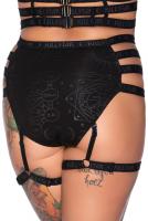 NEW WITCH Sixth Sense Posing Panty Sixth Sense Posing Black Panty with straps, garters and occult pattern KILLSTAR