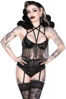 NEW WITCH SHE'S POISON GARTER BELT [B] She\'s Poison Garter black Belt with lace, KILLSTAR sexy gothic lingerie