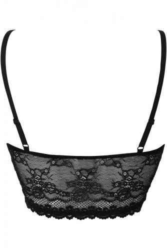 Lovella Black Lace Bralet with lace-up KILLSTAR, goth sexy witch 1