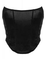 NEW WITCH Black satin top bustier corset, sexy goth