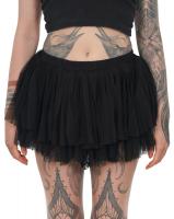 Short black tulle mesh skirt, kawai...