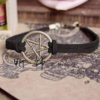 NEW WITCH Old Gold bracelet with pentacle